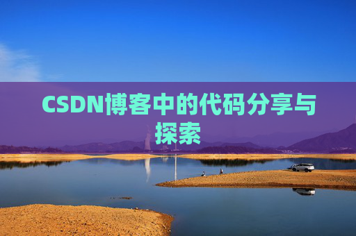 CSDN博客中的代码分享与探索